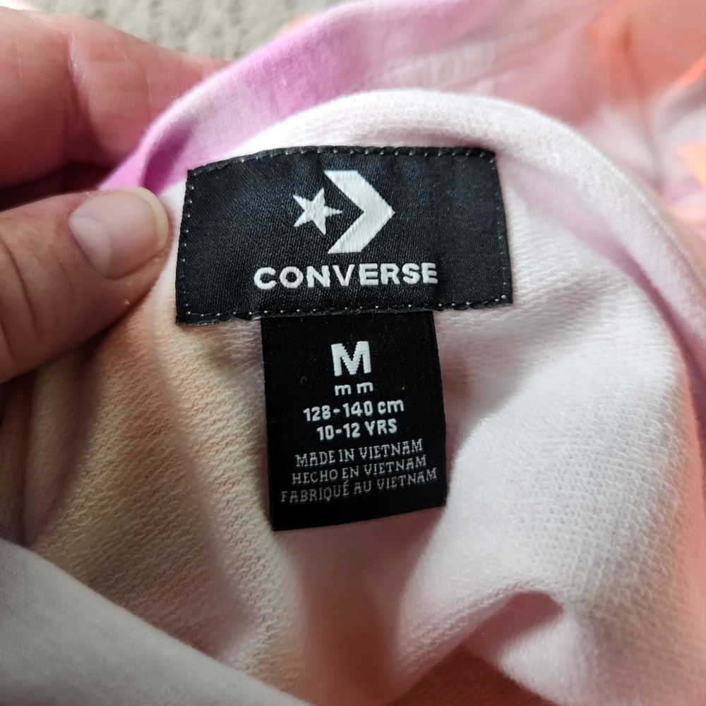 Converse M Girl's All Over Print Tie-Dye Boxy Hoodie (Big Kids) Size M